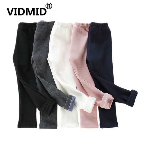

vidmid leggings for girls winter warm pants with fleece kids children cotton long pants warm clothing girls trousers 4223 01 lj201019, Blue