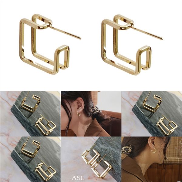 

buk stud zirconia for men women ssilver jewelry cube nugget party earrings girls ear ornaments birthday dream gifts mother earring, Golden