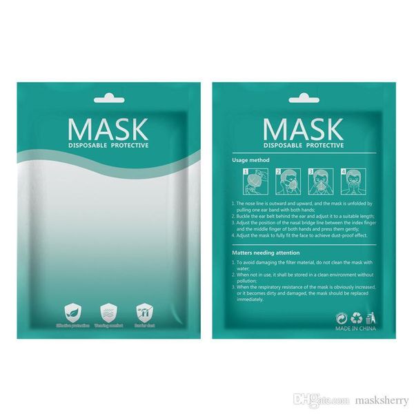 

disposable in only stock packaging bag individual package home face mask 3 styles
