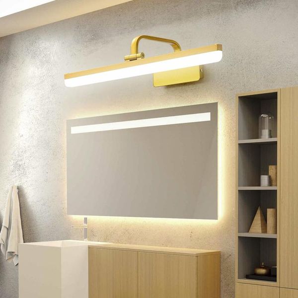 

led wall lamps bathroom makeup mirror with led light long strip waterproof light fixtures for wash basin washroom toilet