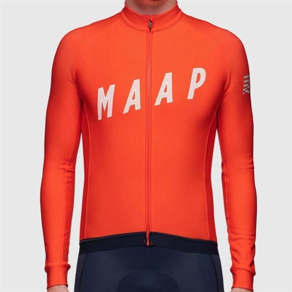

racing jackets 2021 springautumn man's cycling jersey long sleeve shirts por team maap mtb bicycle clothing maillot ropa ciclismo1, Black;red