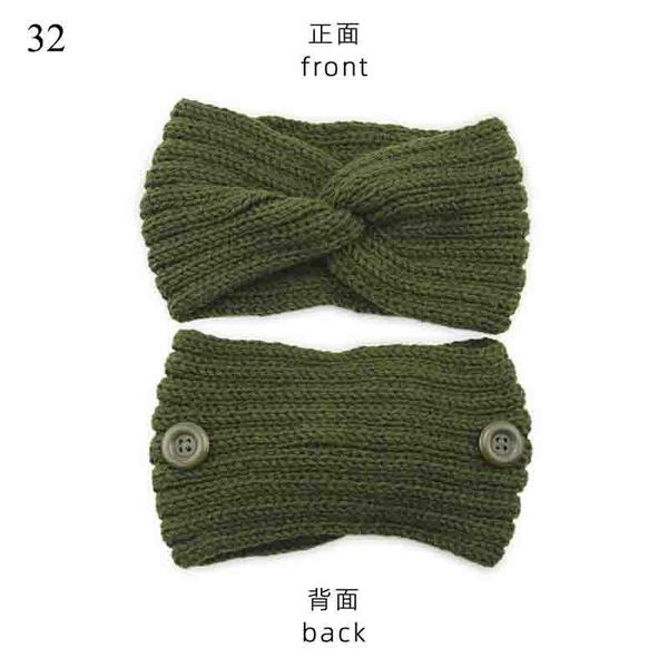 

woolen twist knitting cross headband women warmer ear button elastic hairbands headwrap bandage hair accessories autumn winter q bbytqa