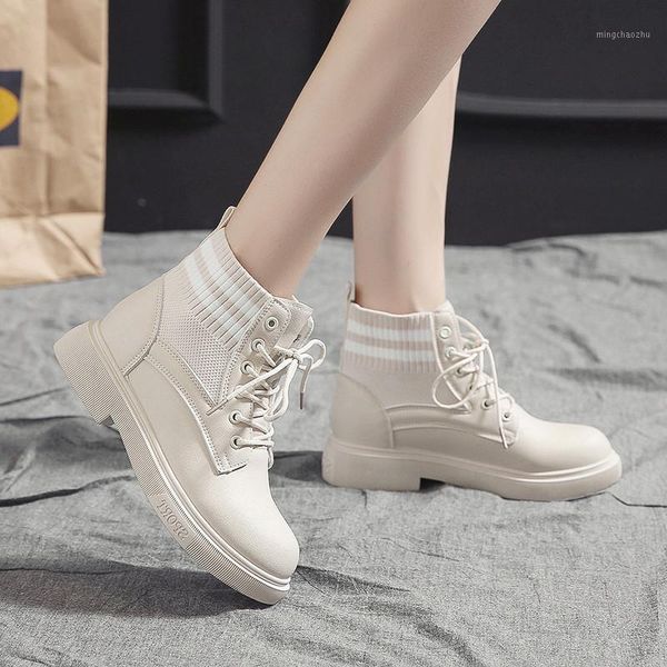 

boots british style women ins fashion 2021 summer thin net red breathable all-match platform ankle boots1, Black