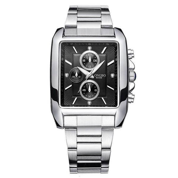 

steel longbo 80006 / band longbo men's watch sports leisure large dial men's watch waterproof quartz watch, Slivery;brown