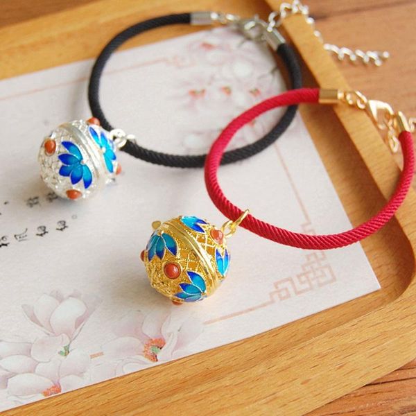 

charm bracelets delicate exquisite openable sachet ball bracelet metal trendy unisex, Golden;silver