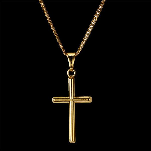 

mens chain pendant gold sweater stainless steel cross necklace new fashion hip hop necklaces jewelry .m3ll