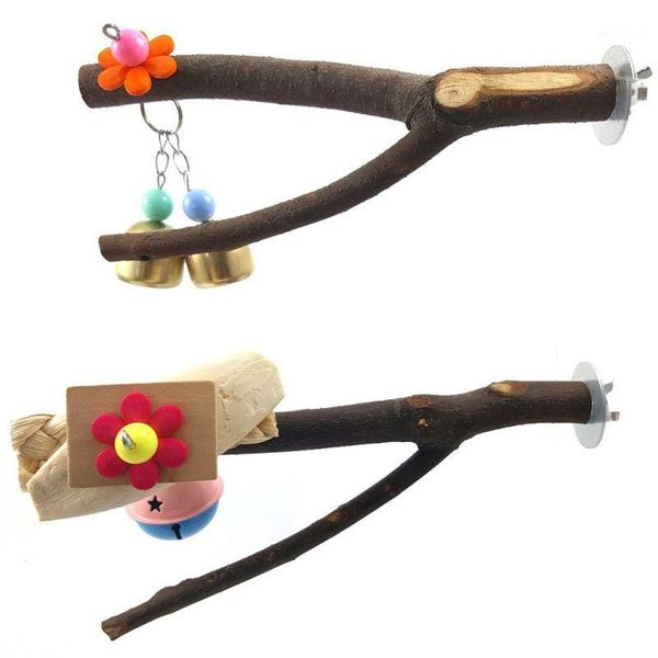 

parrot stand toys branch perches for bird cage pet parrot wood fork tree branch stand rack toy w1