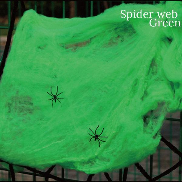 

artificial spider web halloween decoration horror party scene props white stretch spider web horror house home decoration accessories
