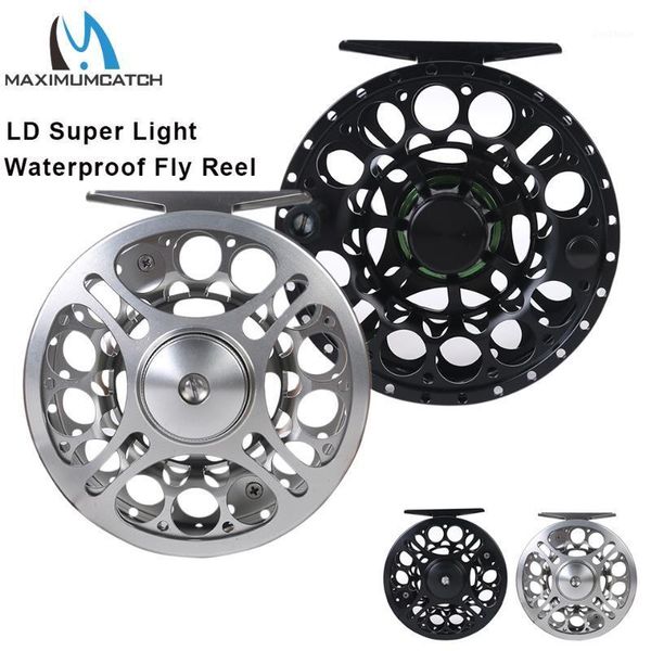 

maximumcatch 2-8wt super light waterproof fishing reel cnc machined cut aluminum large arbor reel with bag1