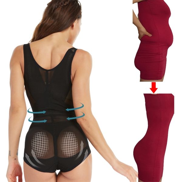 

slimming underwear shaper waist trainer shapewear bodysuit body shaper slim belt belly underwear butt lifter ladies body faja 201222, Black;white