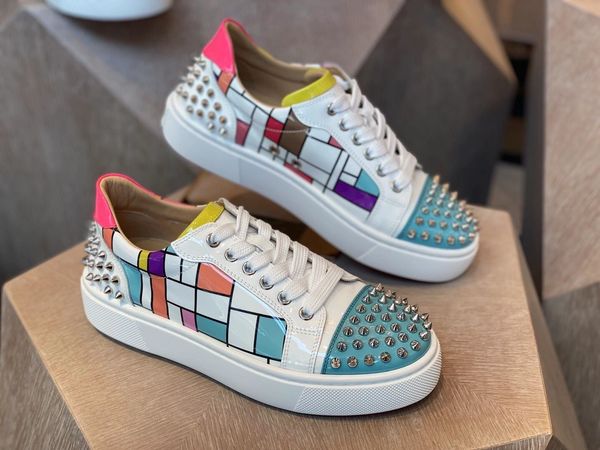 

original box]famous design vieirissima red bottom sneakers platform casual walking couple women,men luxury party dress wedding eu35-47, Black