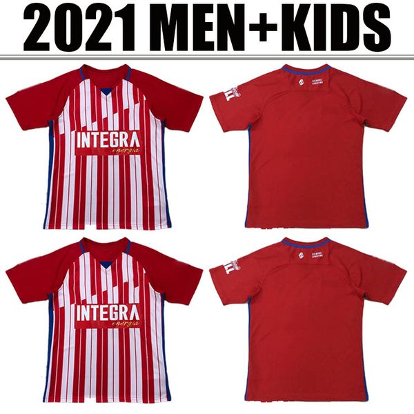 

2020 2021 sporting gijón soccer jerseys 20 21 gijon home red camiseta de fútbol gomez djurdjevic carmona mendez football shirt, Black;yellow