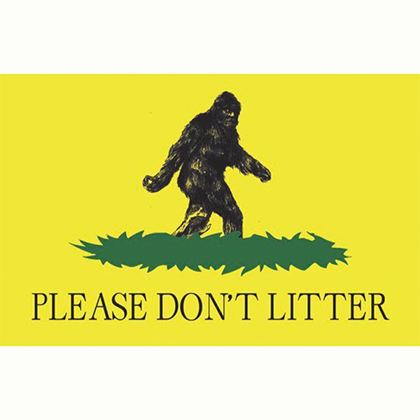 Günstige 3x5ft Werbung Libertarian Bigfoot Everyone Flagge, 100D Polyester Stoff Digital bedruckt hängend fliegend, kostenloser Versand