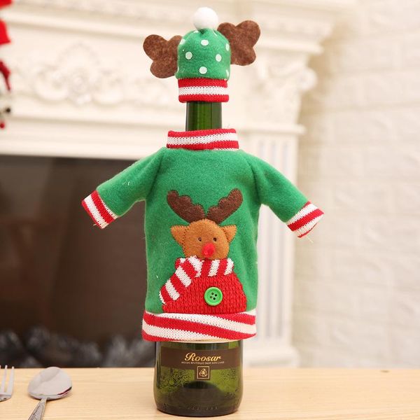 

christmas bottle bottle caper набор santa claus снеговик олень бутылка свитер свитер с шляпой рождественские украшения для дома bbyjzr warms