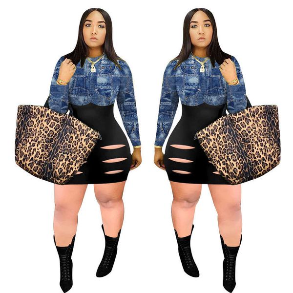 

2020 new women's personality temperament commuter dress long sleeve, Black;gray