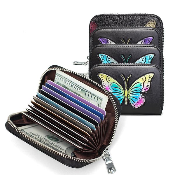 HBP Fashion Real Leather Credit Card Card Case Case Case Mini Wallet