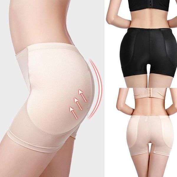 

women's shapers 1pc bottom beauty buttocks beautiful hip pants body shaping fixed sponge fake bupants underwear panties, Black;white
