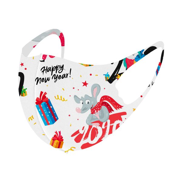

christmas face for children fashion printing anti-dust breathable washable reusable mouth mask