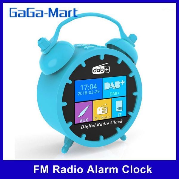

portable dab fm radio alarm clock color lcd time display snooze bt speaker mp3 player support tf card rechargeable battery1
