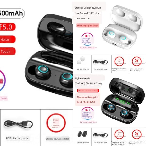 

cktg f9-5 v8 earbuds 5.0 управление bluetooth сенсорный наушники наушники светодиодный дисплей беспроводной спортивный стерео tws гарнитура