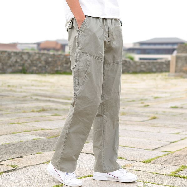 

2021 new summer thin army military tactical load 42 large multi-pocket mark overalls pants 0xeq, Black