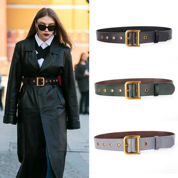 

2020 designer belt genuine leather belts for women fashion waist d buckle ceinture femme plus size, Black;brown