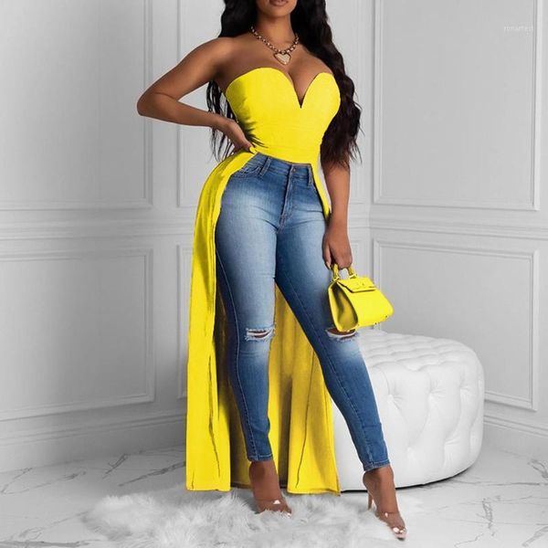

off shoulder strapless long party night club yellow plus size african women summer off shoulder streetwear tank, White