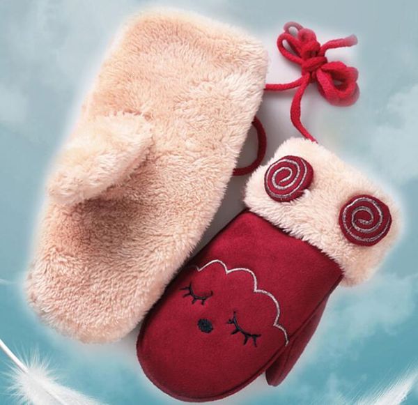 

boys new arrival winter baby 1 girls pair warm rope full finger mittens gloves for children toddler kids