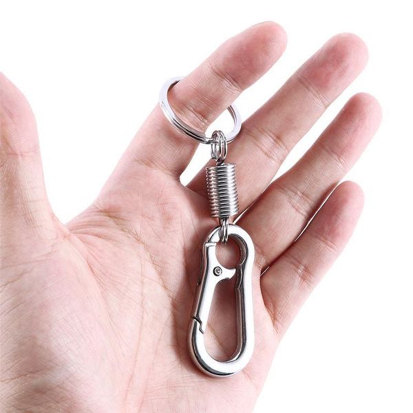 

5pcs coil springs keychain gourd buckle carabiner camping keychain waist belt clip anti-lost hanging buckle jllysj