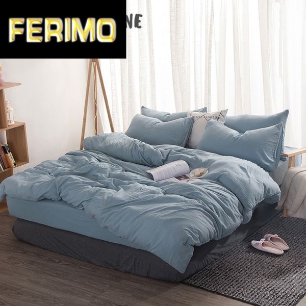 

bed linen set bed sheet and pillowcase mixed color comforter bedding sets king ab#116