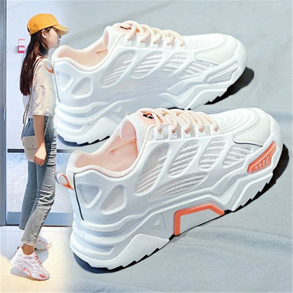 

new women's 2021 summer breathable mesh all-match female tennis students in white shoes plus 35-40 k2ld, Black