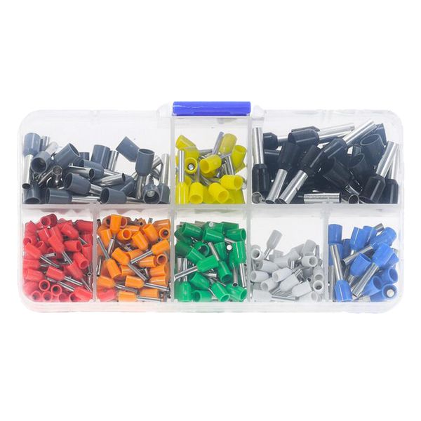 

400pcs box-packed tubular various styles electrical wire cable connector terminal tube insulating terminal set