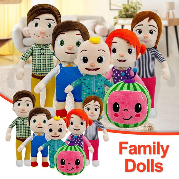 

15-33cm cocomelon plush toy soft cartoon family cocomelon jj family sister brother mom and dad toy dall kids chritmas gifts fy7339