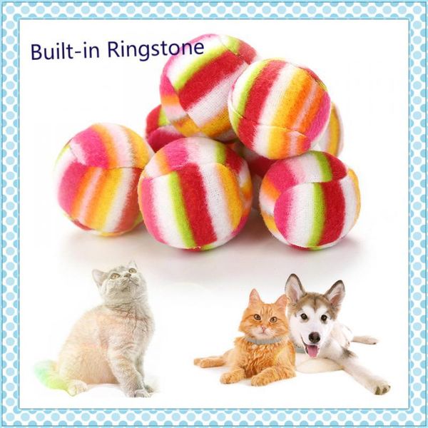 

rainbow ball cat toys rolling ball встроенные кольцевые игрушки для кошек интерактивные царапины шар для котят плюшевые игрушки для собак pe