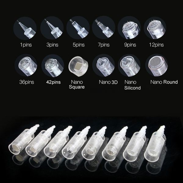 

quick delivery dermapen needle tip cartridge for m5 m7 n2 dr. pen 1 to 42 pins micro needle derma pen fedex 7 days