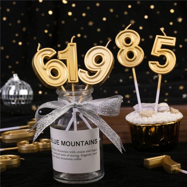 

1pcs 0 9 colorful gold number candle for birthday party baby shower wedding cake er decoration party supplies wmtuqn comb2010