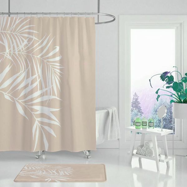 

golden fern butterfly floral pattern of vintage style leaves and plants plants classic painting of fabric shower curtain