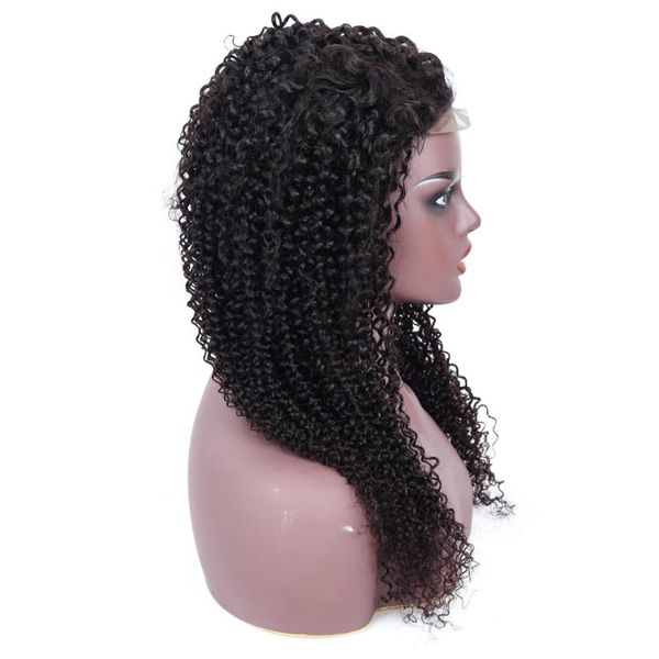 

lace wigs kinky curly 8-34 inch 13x4 front human hair pre plucked remy 4x4 closure wig for 150% density ariel, Black;brown