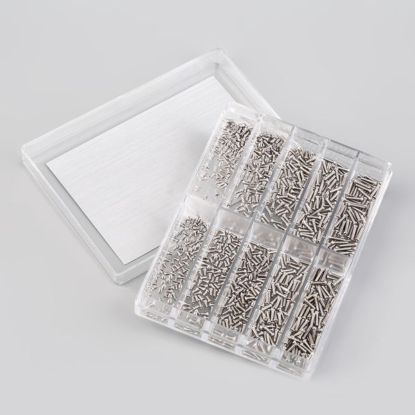 1000pcs / set minúsculo sortimento para relógio relógio olho óculos parafusos kit de reparação ferramenta relógio para peças reparo kit ferramentas kit