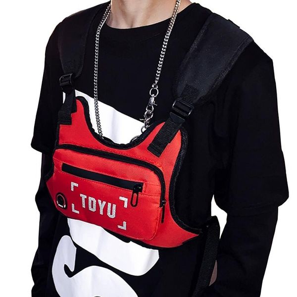 

waist bags men hip-hop chest bag outdoor oxford tactical harness streetwear vest boy rig adjustable women functional pack
