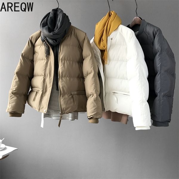 

winter jacket women short bubble coat parkas white black woman clothes autumn winter jackets womens outerwear 201217