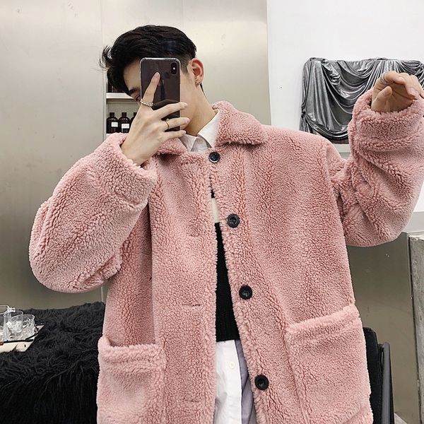 

2021 Winter Cashmere Fur Covers Thick-skinned Couples From Popular New Icelandic Designer Wide Version of Men's Coat . RLVN, Black