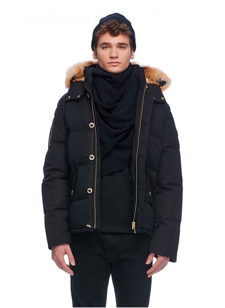 

winter men casual down jacket down coats mens moose outdoor warm man coat outwear jackets parkas canada knuckles doudoune, Black