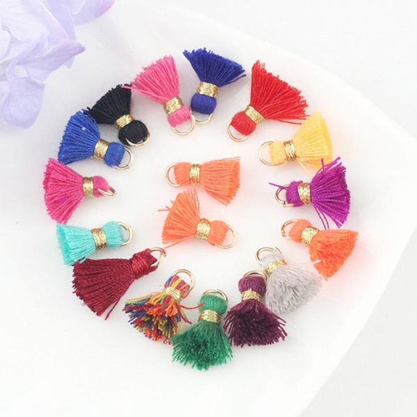 

30pc lot mini cotton fatty tassels diy boho jewelry making supplies bracelet necklace finding fringe trim pendants small tassels h wmtycc