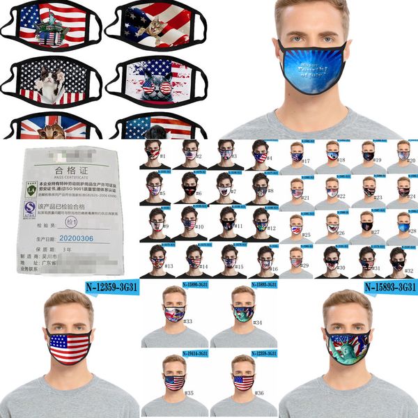 

day 36styles 3d us flag mask american independence face mask washable 2020 dustproof mouth cover fashion protecnnxlq