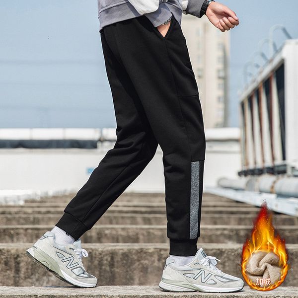 

capri casual 2020 winter new leggings loose and simple men's fashion pants, Black