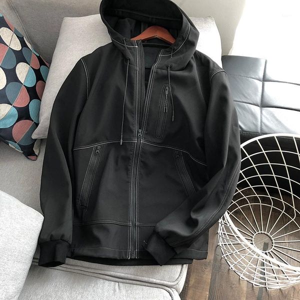 

spring autumn men jackets cotton zipper bomber hooded jacket men casual streetwear chaqueta hombre 2019 cc50jk1, Black;brown