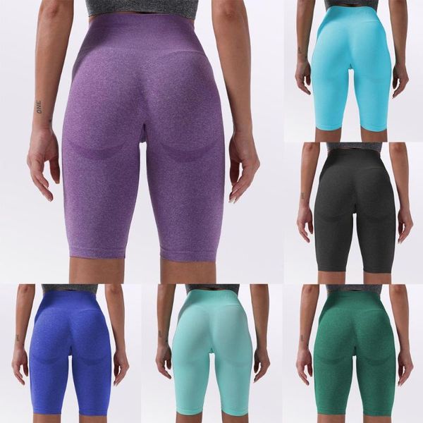 

yoga outfits vital seamless sports short women summer high waist tight gym leggings squat proof tummy control workout running shorts, White;red
