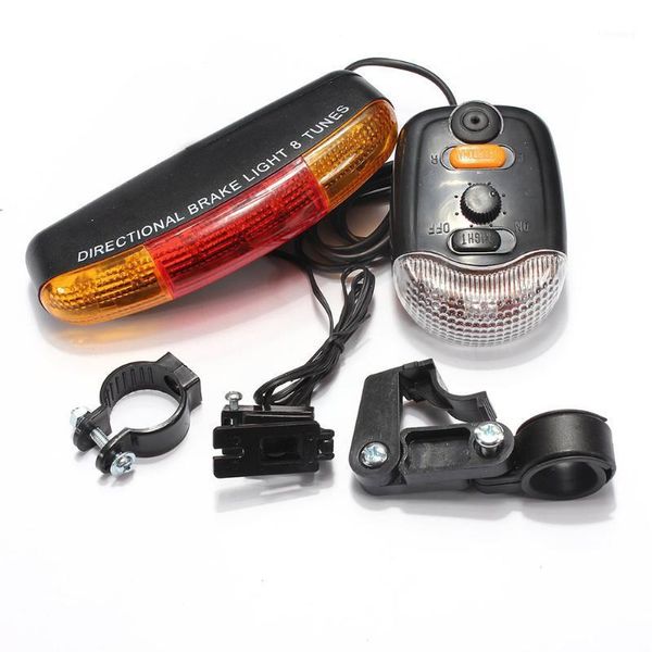 

for cycling bicycle 3 in 1 bike turn signal brake tail 7 led light electric horn1