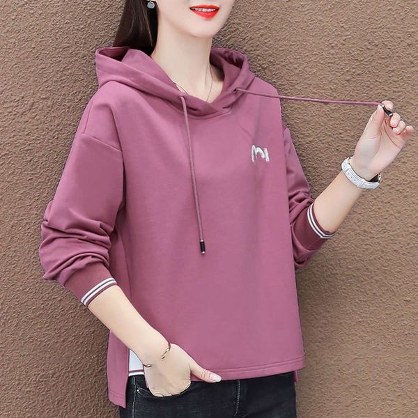 

oreign hooded women's 2020 new style sweater spring and thin autumn winter korean version loosevip1q, Black